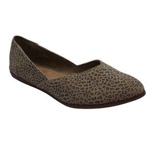 Toms Jutti Cheetah Print Leather Almond Toe Ballet Flats Womens 8.5